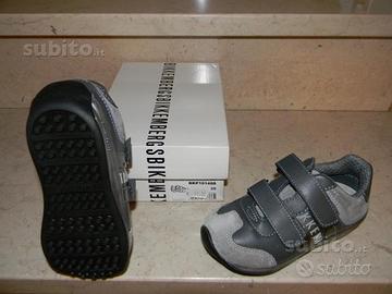 Scarpe bimbo BIKKEMBERGS pelle grigio 25 NUOVE