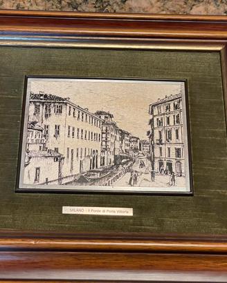 Quadro Vintage Wenk Ponte Porta Vittoria arg 800