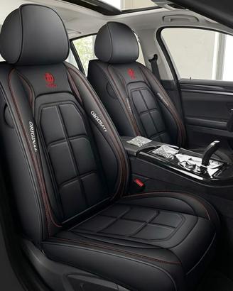 Coprisedile auto universale in pelle nera