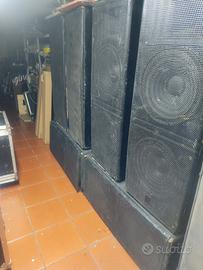 impianto audio qube q215 sub e teste 