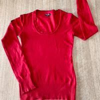 Maglioncino S donna in filo di cotone rosso