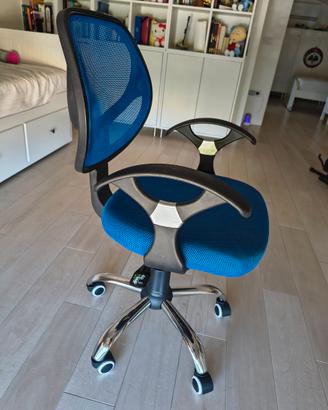 Sedia scrivania/ufficio blu (disponibilità 2)