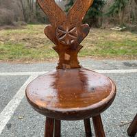 Sedia tirolesi antiche in legno massello