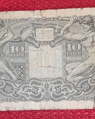 Banconota da 10 lire luogotenenza 