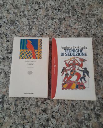 Andrea De Carlo set 2 libri Einaudi e Bompiani