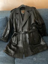 Giaccone giacca lunga trench donna in vera pelle