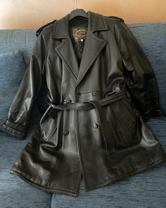 Giaccone giacca lunga trench donna in vera pelle