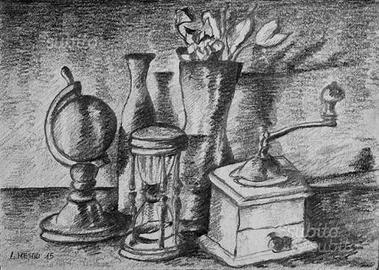 "Natura morta con 5 elementi" disegno MESINI