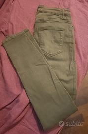 jeans verde militare donna 
