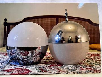 Coppia Lampade Sospensione Space Age Anni 70