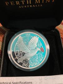 Oncia australiana Proof del 2018 - Ag .999