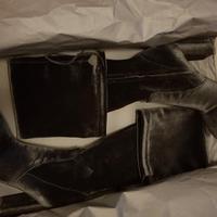 Stivali in velluto sopra il ginocchio