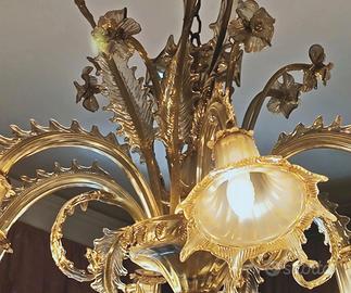 Lampadario antico vetro murano originale vintage