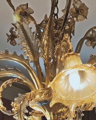Lampadario antico vetro murano originale vintage