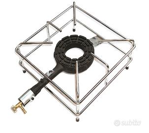 FORNELLONE FORNELLO CM 40X40 7,5kw CROMATO INOX GA