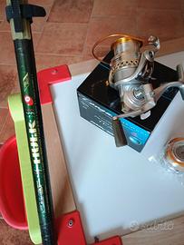 Canna da pesca e mulinello