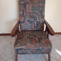 Poltrona relax reclinabile in legno