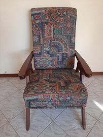 Poltrona relax reclinabile in legno