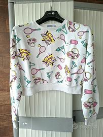 Felpa corta in cotone da donna di Bershka