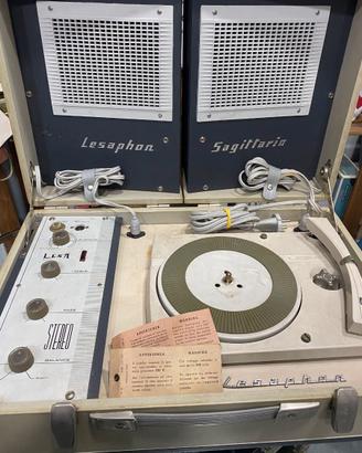 Fonovaligia giradischi Lesaphon Sagittario anni 60