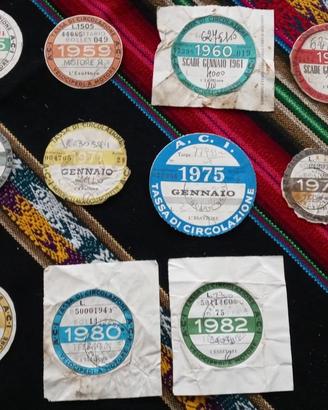 bolli di circolazione anni50/60/70/80/90 originali