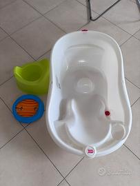 Vaschetta per bagno+vasino+vasino portatile