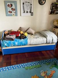 Letto singolo con secondo letto estraibile