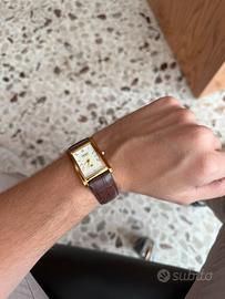 Orologio seiko Tank oro e marrone