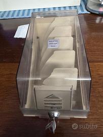 H Scatola porta floppy disk vintage con chiave