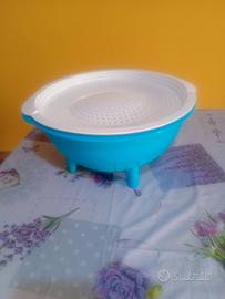 Scolapasta Tupperware azzurro 