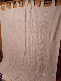 Tenda con passanti colore ecrù