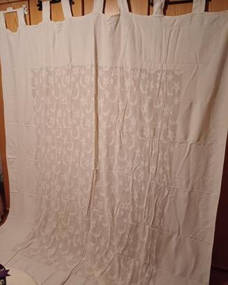 Tenda con passanti colore ecrù