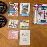 Lotto di 6 videogiochi e accessori Nintendo Wii
