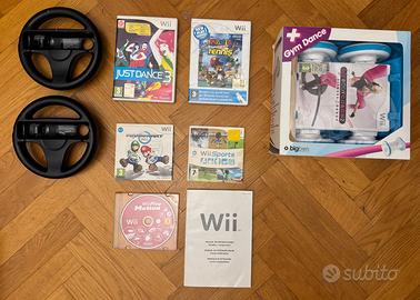 Lotto di 6 videogiochi e accessori Nintendo Wii