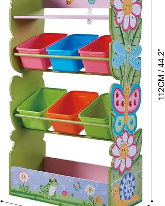 Scaffale riordina giochi bambini