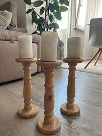 Candelabri in legno