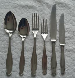 SERVIZIO POSATE  INOX  X 12  + 3  ---  75 PEZZI