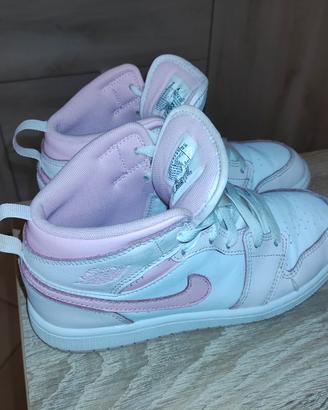 Jordan bianco rosa bimba 34