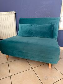 Poltrona letto NIO Maison du Monde velluto blu