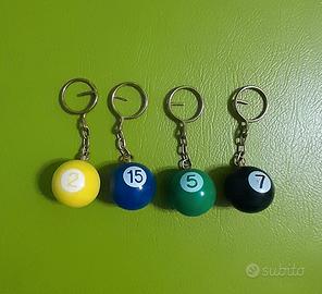 Portachiavi vintage palle da biliardo