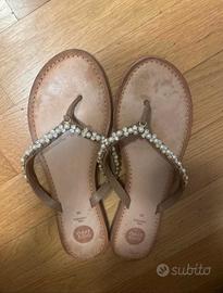 Sandali infradito Gioseppo con perle e strass