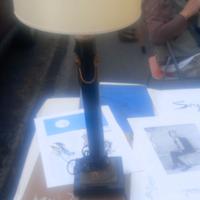 lampada da tavolo primi 900 in marmo nero