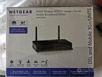 Modem Router Netgear N300 DGN2200M Wireless ADSL2