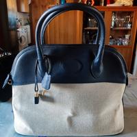 Borsa a secchiello donna tela/simil pelle