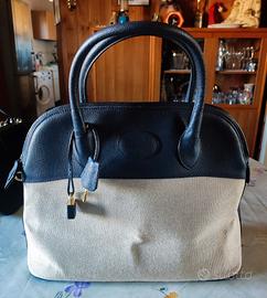 Borsa a secchiello donna tela/simil pelle