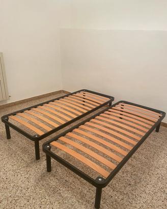 Base letto singolo x 2 in doghe di legno