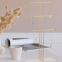 supporto per gioielli a 3 strati con barre a T 