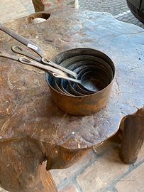 Set 6 pentole di rame