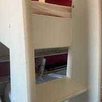 Letto a castello bianco per bambini