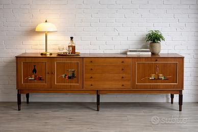 Mobile credenza bar vintage anni ’50/’60 in noce